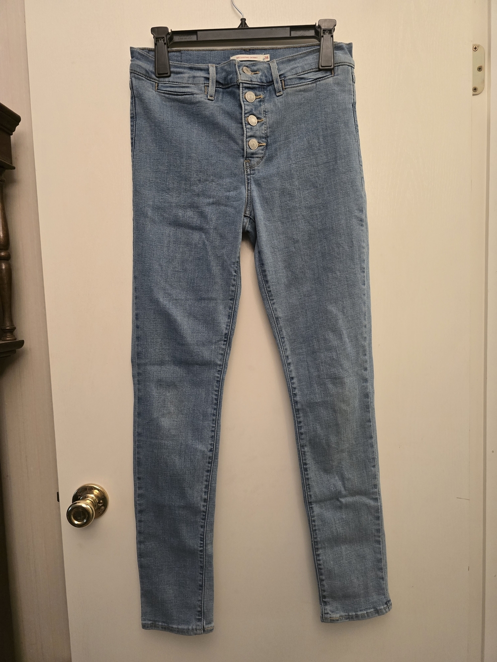 Signature by Levi Strauss Light Wash High-Rise Skinny Jeans with Button Fly